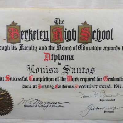 Diplomas issued by various Berkeley schools