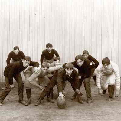 Boys playing football