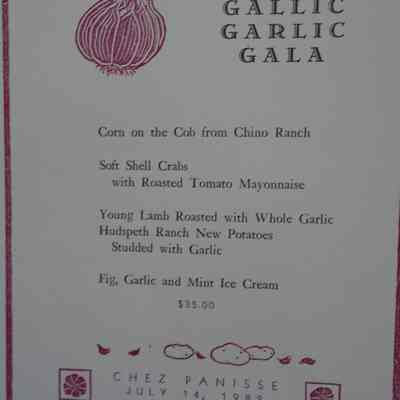 Chez Panisse Menu