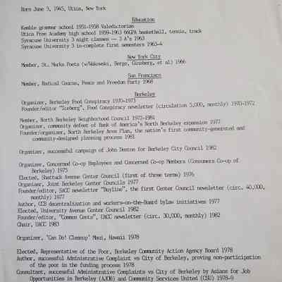 Richard Berkeley papers