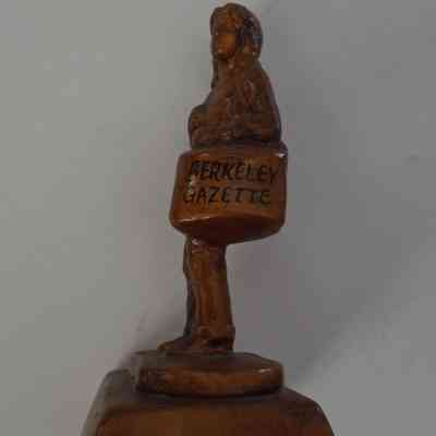 Berkeley Gazette Girl Carrier Figurine