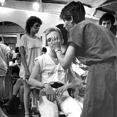 Applying makeup