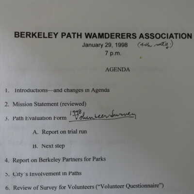Berkeley Pathwanderers Association materials, 1998-2005