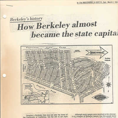 California state capital in Berkeley: a miscellany