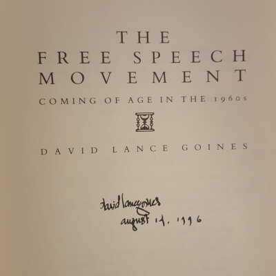 The Free Speech Movement: Coming of Age in the 1960s