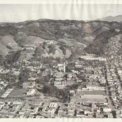 Aerial view of University of Californa campus, 1949