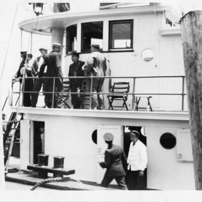 President Taft and party on tugboat
