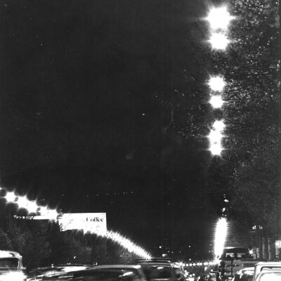 Night scene on Shattuck Avenue