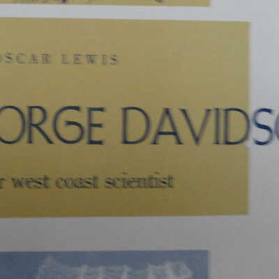 George Dadvidson, Pioneer West Coast Scientist