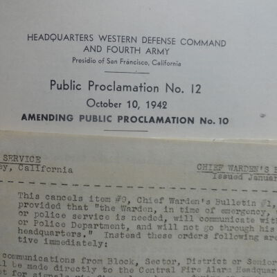 World War II civil defense warden file