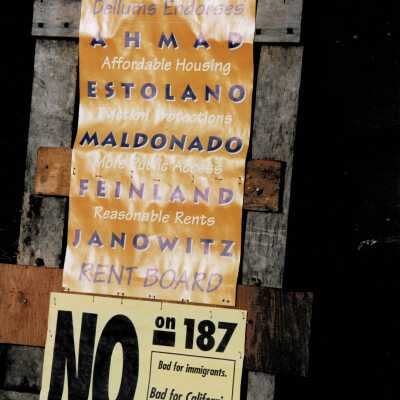 Election campaign signs