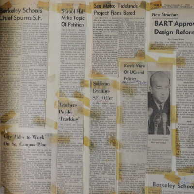 Scrapbooks of clippings relating to the city of Berkeley, 1921-1972 (bulk 1947-1972)
