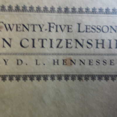 Twenty five lessons in citizenship