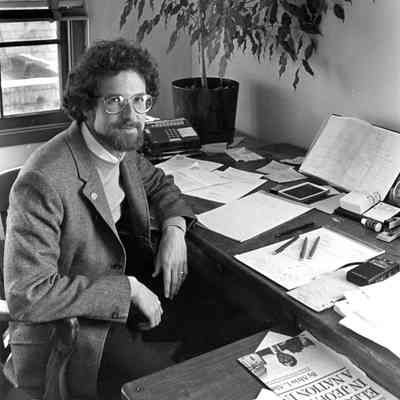 David Roe at his desk