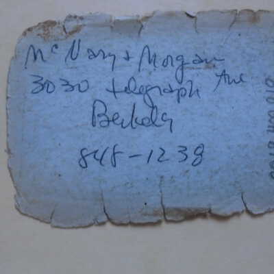 Back of card