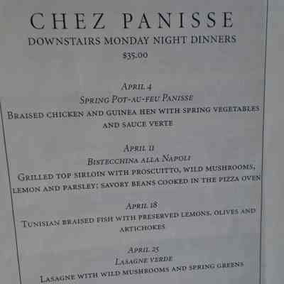 Chez Panisse Menus
