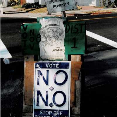 Election campaign sign.
