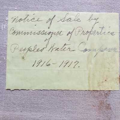 Copy of commissioner's deed, Peoples Water Company to East Bay Water Company.