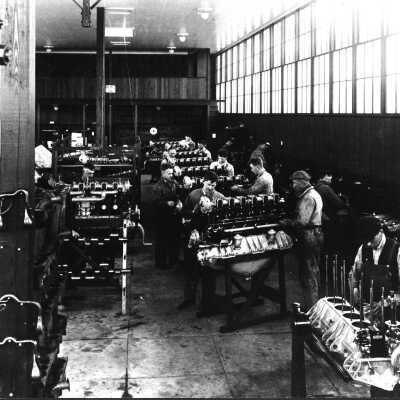 Assembly Line At Hall Scott Motor Company