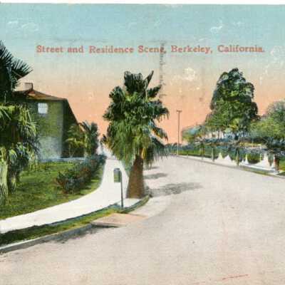 Street and Residence Scene, Berkeley, Calilfornia