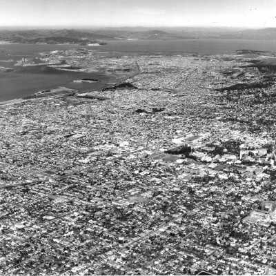 Aerial: Central Berkeley. Richmond