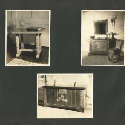 64: Eight photos of furniture; designed by Bernhardt?
