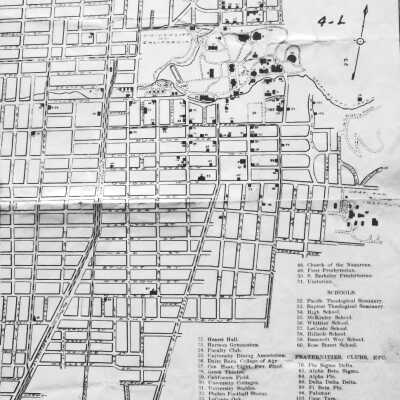 Map of the University of California and vicinity, Berkeley, drawn under the supervision of the Dept of Civil Eng. by O. C. Merrill