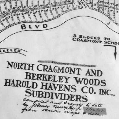 North Cragmont and Berkeley Woods, 1927