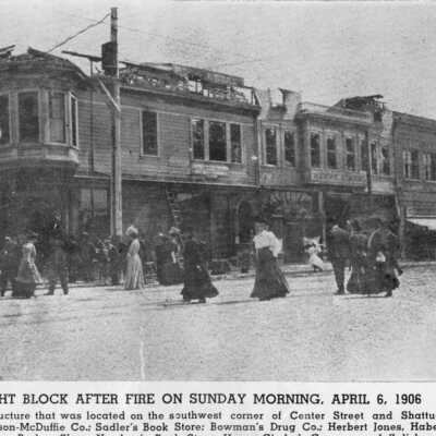 Wright Block, fire, April 6, 1906