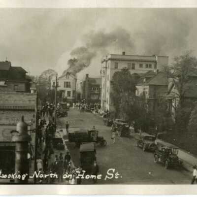 Looking North on Home St.