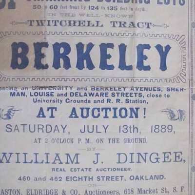 The Twitchell Tract, Berkeley, 1889