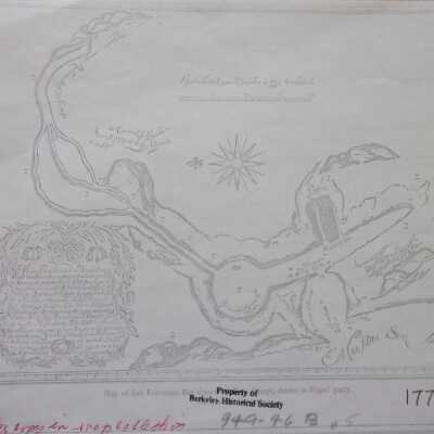 Mapa de lo substancial del famoso Puerto y Rio de San Francisco [Calif.] : explorado por tierra en el Mes y Marzo del presente año de 1772 / facado por el Diario, y observations del R.P. Fr. Juan Crespí