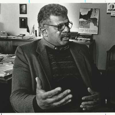 Photograph by Debra Jensen; Berkeley Voice interview, 1/24/1986.: 2011.060.336c