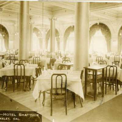 Dining room, Hotel Shattuck, Berkeley, Cal.