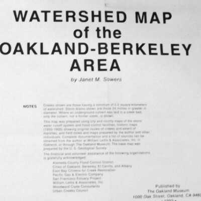 Watershed map of the Oakland-Berkeley area, 1993