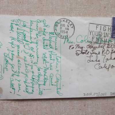 postcard back