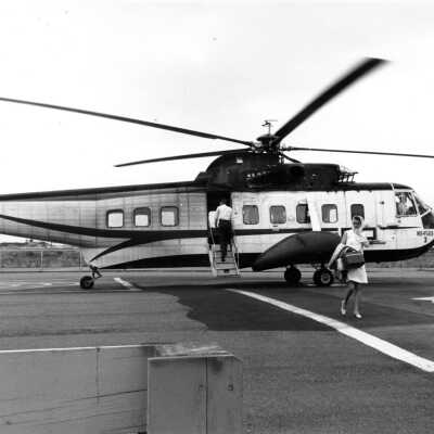 Heliport Dedication -passengers arriivng