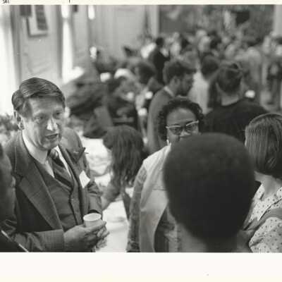 2011.060.418f: Mike Musielski, photog. 7/16/80. Reception for Tansey at City Hall.
