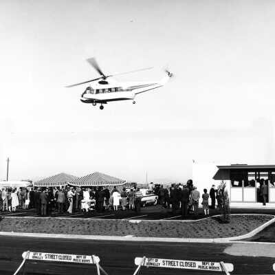 Heliport Dedication - helicopter arriving