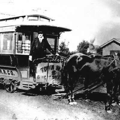 Horse driven streetcar