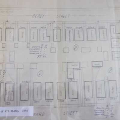 Warden Dorey's Map of His Block, 1943