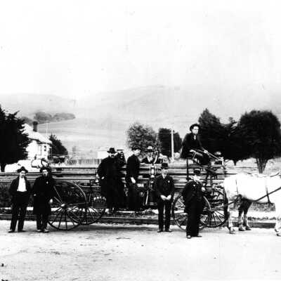 Fire Dept Horse drawn ladder truck