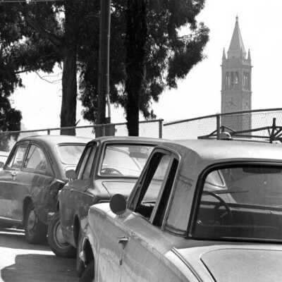 Parked cars and Campanile