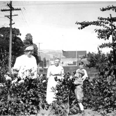 Shill Connolly Family, Gardening, Milvia & Addison.