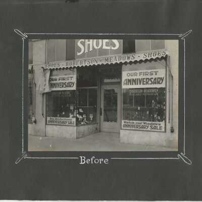 4: “Before.”Robertson Meadows Shoes; exterior. [2466 Shattuck Ave.]
