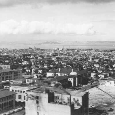 Aerial looking west