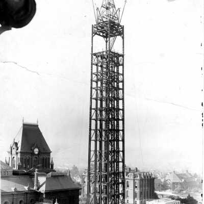 University of California Sather Tower Under Construction