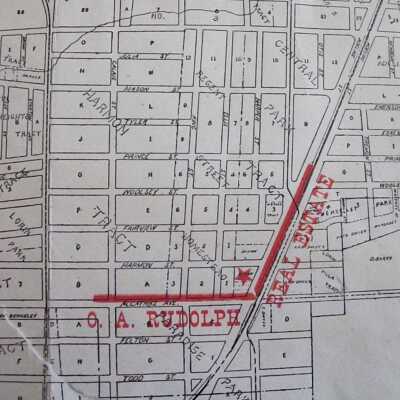 Map of Berkeley, Alameda Co., Cal., with a list of streets and avenues, 1902