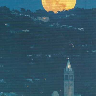 Super moon over UC Berkeley