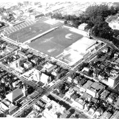 University of California aerial toward northwaest, Edwards Field